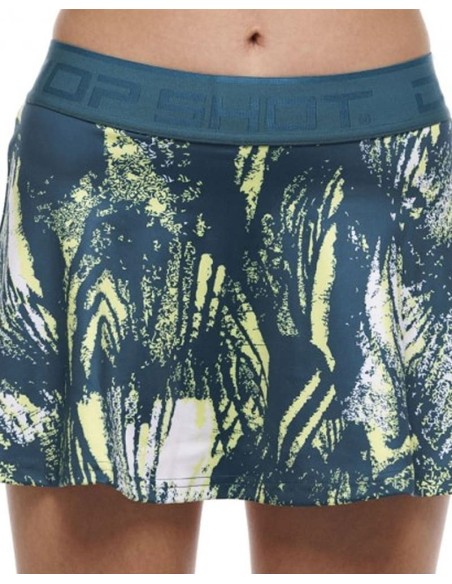 Falda Drop Shot Famara Azul Amarillo Mujer | Ofertas de pádel